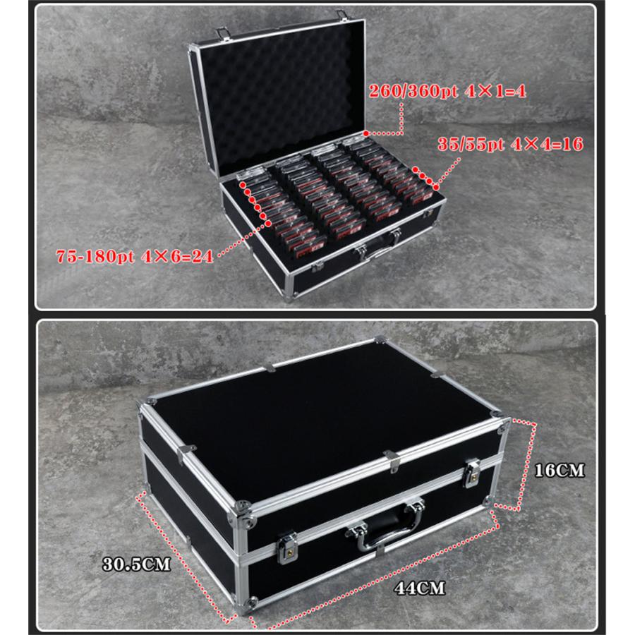トレカ用鍵付き収納ケース カード保護 トレーディングカード収納ケース トレカ 最大44枚収納可能 カード収集用品 35PT~360PTホルダー対応可能 送料無料 |  | 02