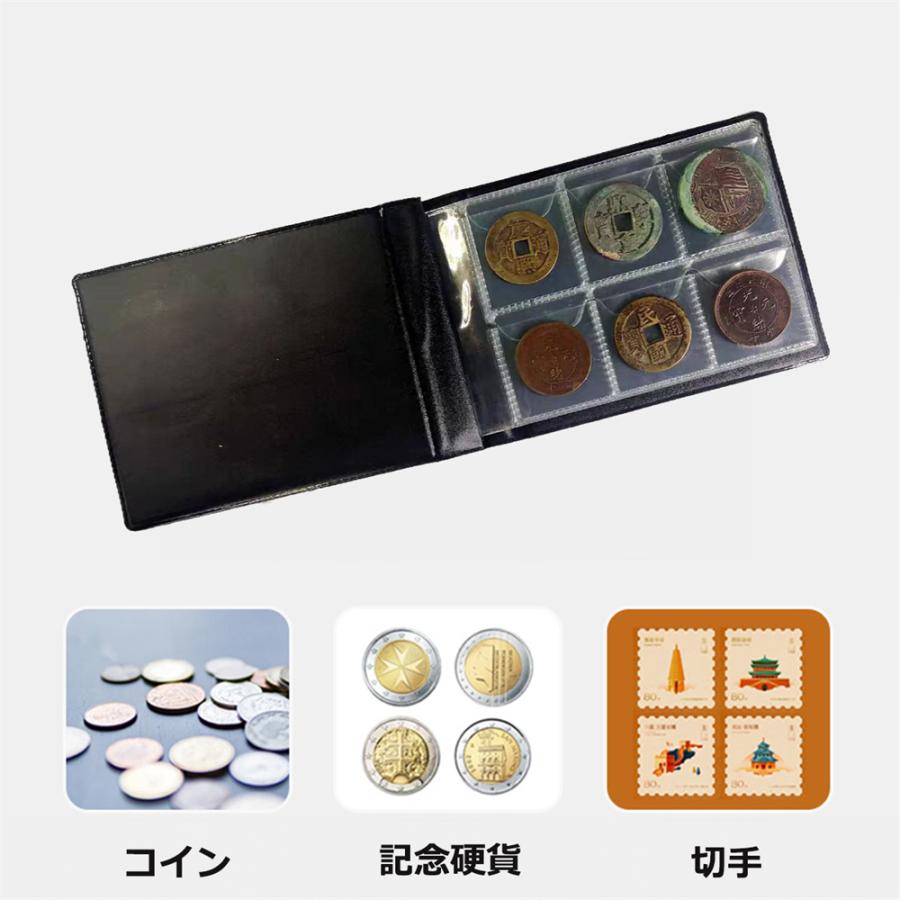 切手アルバム コインアルバムホルダー 60枚 切手収集 コレクション
