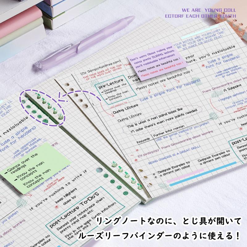 オープンリング方眼ノート 方眼ノート 方眼罫 リングノート リング綴じ 仕事 ビジネス おしゃれ かわいい クリスマス プレゼント 誕生日 ギフト 送料無料 |  | 11