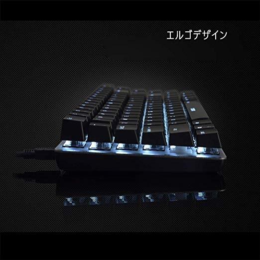 メカニカルキーボード　US配列　青軸　ゲーミング キーボード 青軸 ゲーミングキーボード メカニカルキーボード