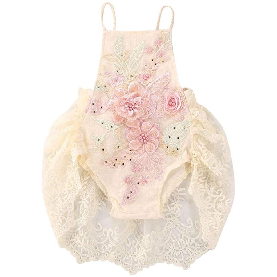 ウェディング  ベビー 赤ちゃん 女の子 レース ロンパース 花柄 ボディスーツ チュチュ カーバーオール 出産お祝い プレゼント 送料無料 |  | 05