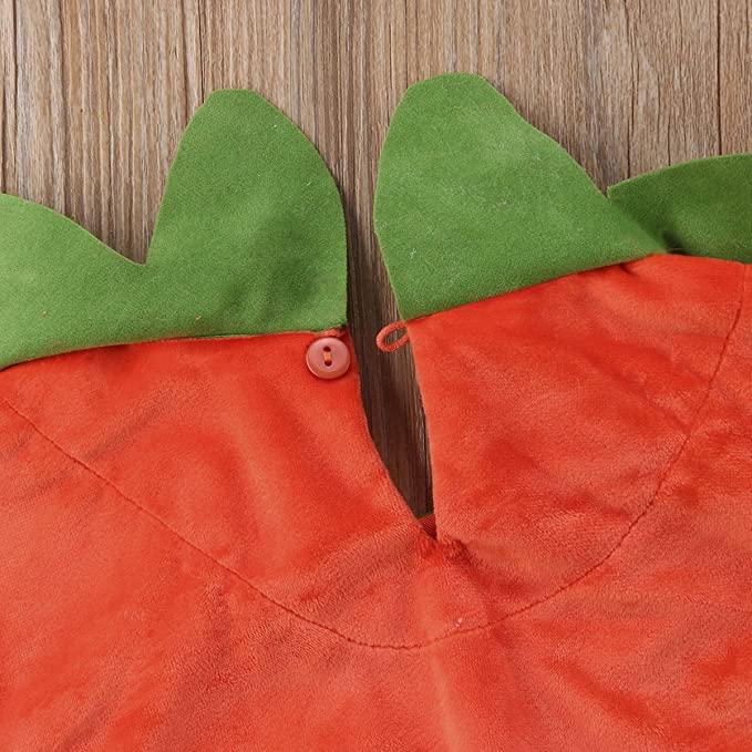 パンプキン  ハロウィン ロンパース 90  100 かぼちゃ コスプレ コスチューム 仮装 女の子 男の子 ベビー服 ボディスーツ 帽子付き 撮影 パーティー 送料無料 |  | 05