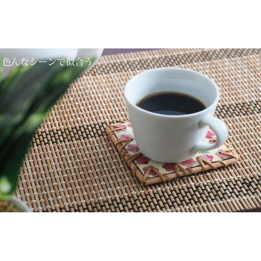 コースター 6枚セット ケース付き ラタン 藤 アジアンコースター