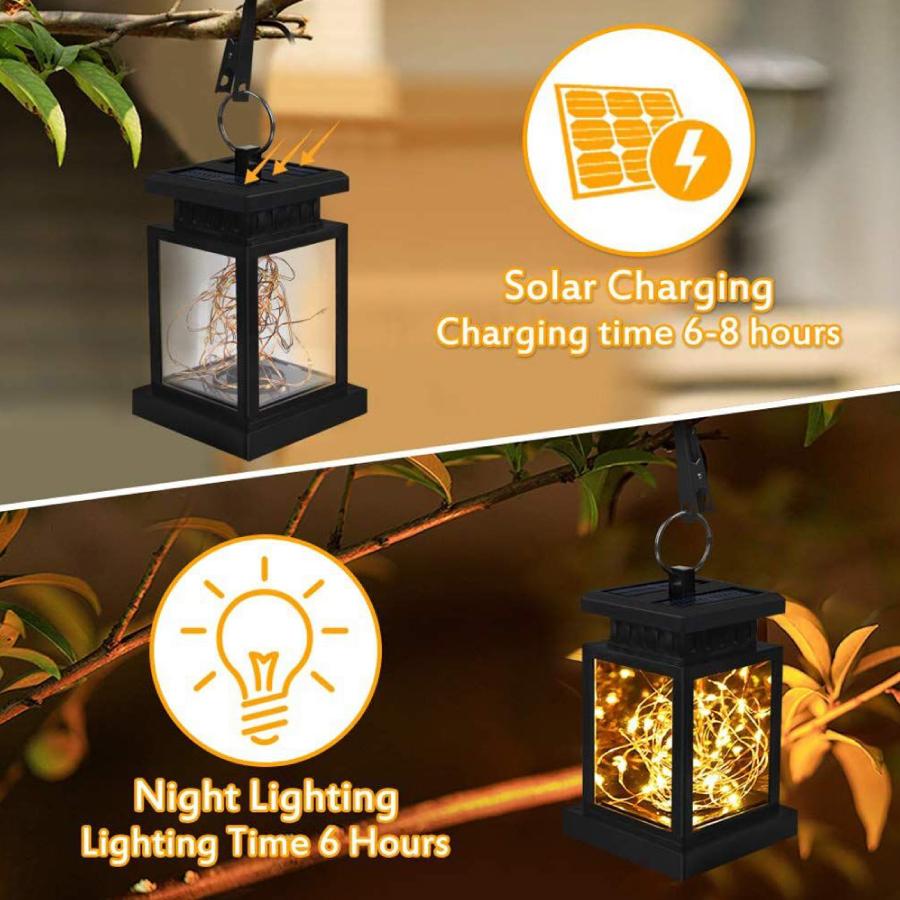 ランタン ガーデンライト LED ソーラー式 ソーラー充電 ソーラーパネル 防水 光 自動 屋外照明 庭 ガーデン 長寿命 おしゃれ 送料無料 |  | 03