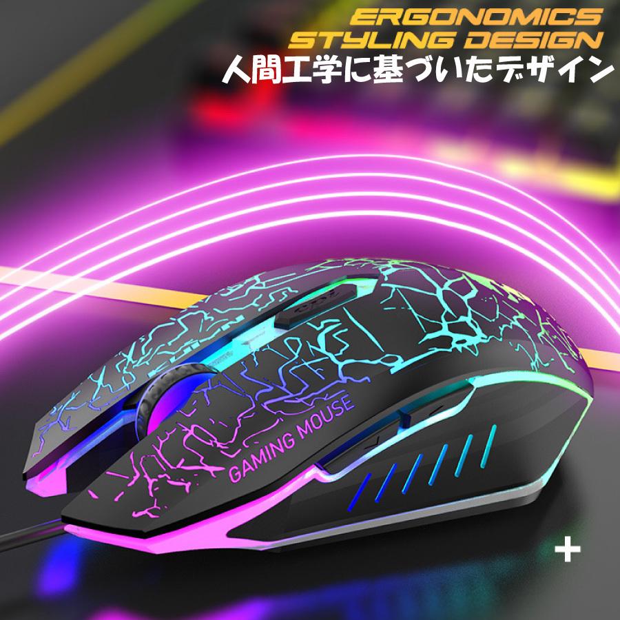 キーボード マウス 虹色ゲーミングキーボード マウスセット マウス