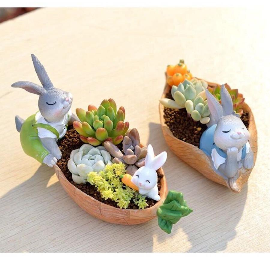 植木鉢 うさぎ ガーデニングオブジェ 鉢植え フラワープランター 多肉植物 サボテン ミニ プランター おしゃれ 可愛い 送料無料 Yk315 Staraba 通販 Yahoo ショッピング