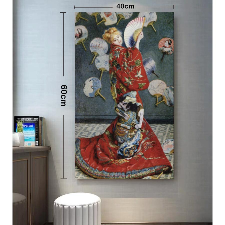 夜明けふざけ　byネモ　　 アート　油絵 モネ ラ・ジャポネーズ 着物を着たカミーユ 油絵 風景画 壁掛け 名画