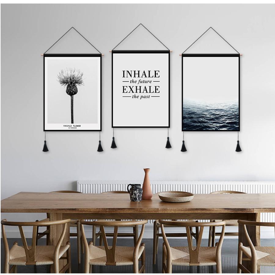 モノトーン タペストリー アート 3枚セット ついに入荷 壁掛け 韓国 インテリア ファブリック リビング プレゼント オシャレ 送料無料