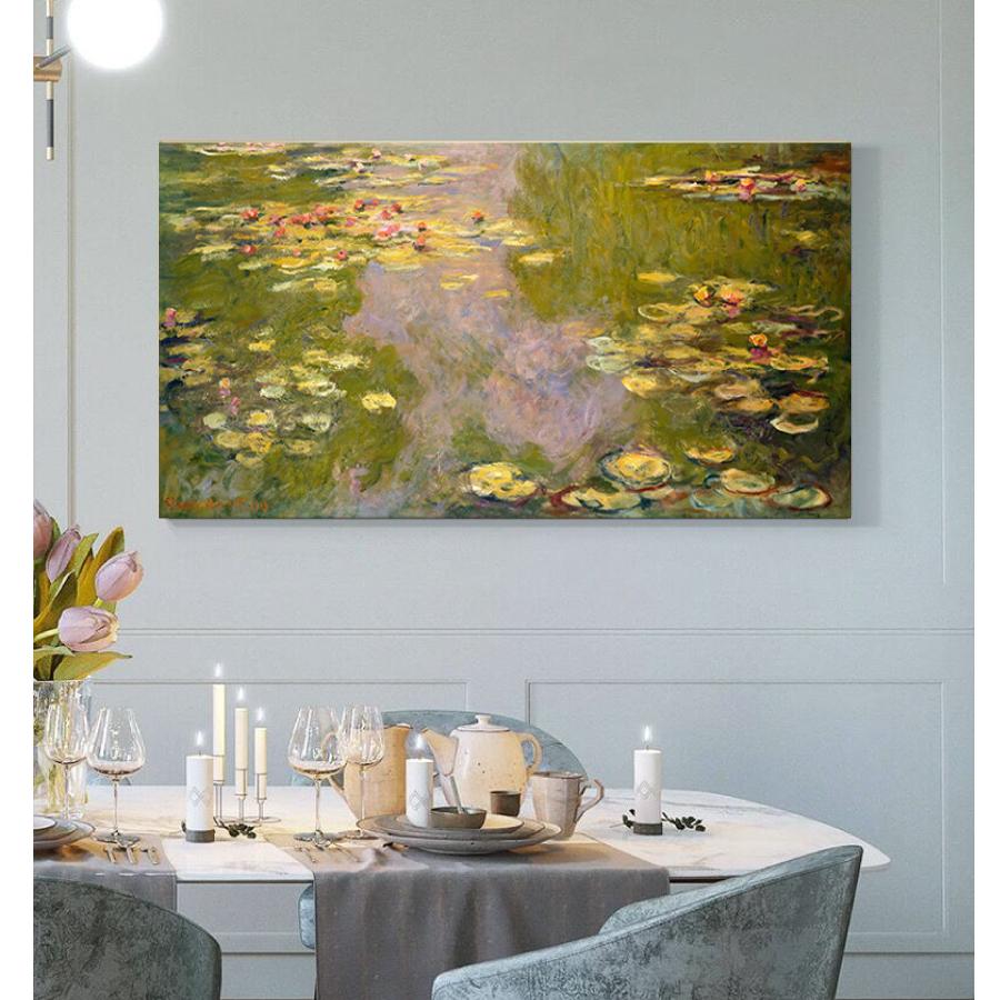 高い品質 クロード モネ 睡蓮 Water Lilies 油絵 風景画 壁掛け 名画 ファブリック オシャレ インテリア アートパネル プレゼント 送料無料 Supplystudies Com