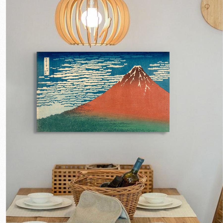 葛飾北斎 富嶽三十六景「凱風快晴」「赤富士」70×50 風景画