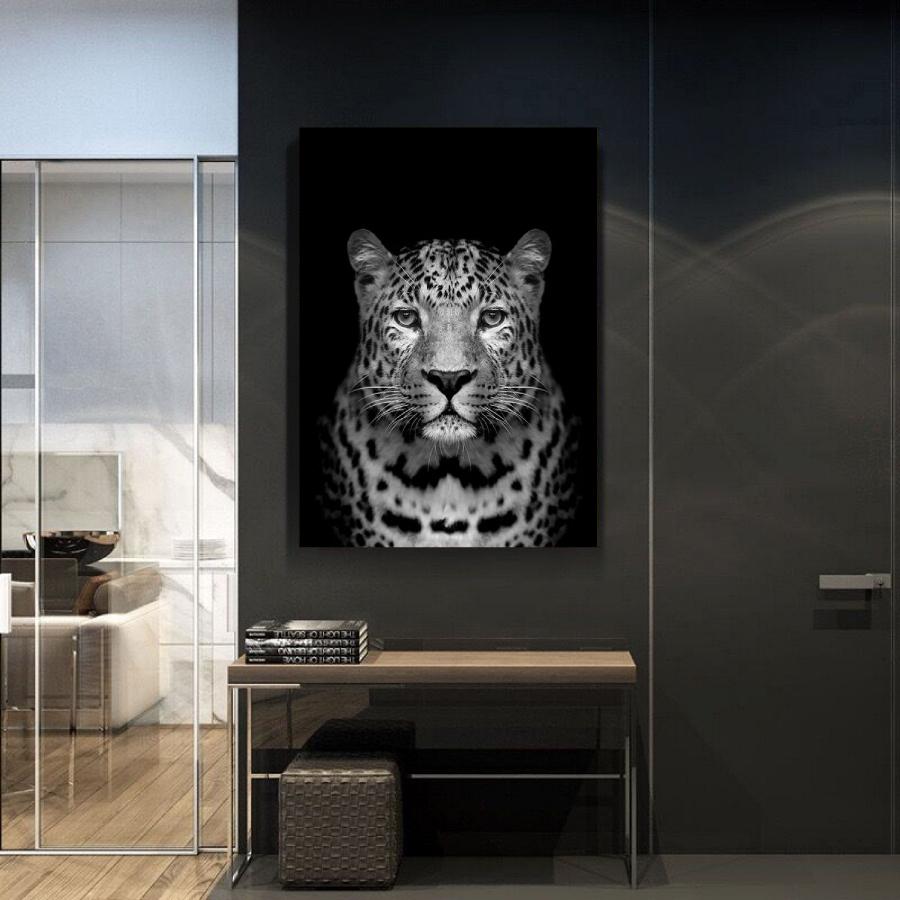 3枚セット モノトーン 写真 アニマル ライオン オオカミ ゴリラ ヒョウ ファブリック オシャレ インテリア アートパネル プレゼント 送料無料_8