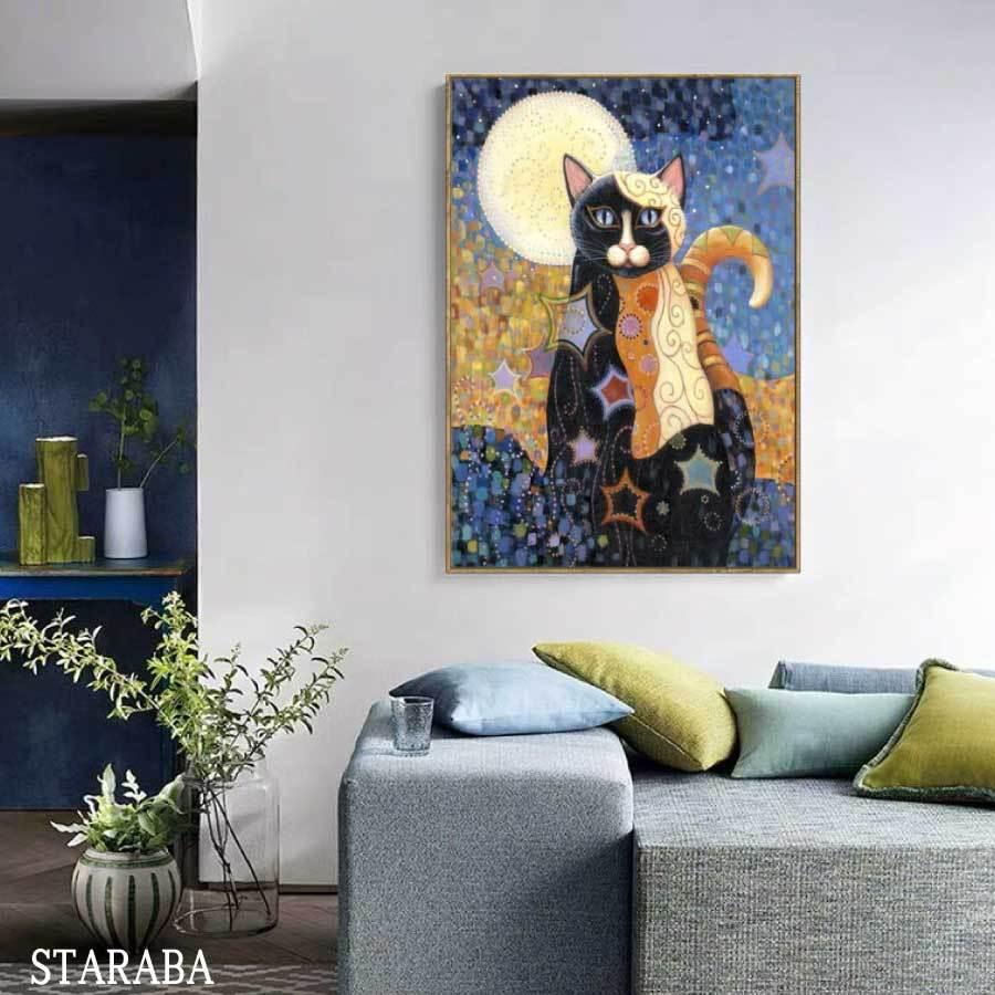 織り地 猫 猫 ダイアログボックス 枠 工芸 今めかしい 絵かざり付ける 室内装飾 工芸ダイアログボックス リビング 差し上げ物 旅人宿 はたご屋 工芸枠組み 貨物輸送無料 家具、インテリア-ファブリックパネル-ウォールデコレーション