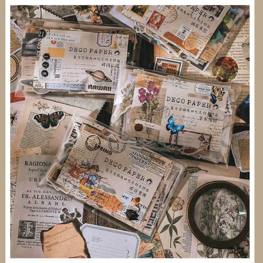 人気 おすすめ 0枚セット シール ステッカー 紙素材 コラージュ素材 コラージュペーパー 和紙 可愛い レトロ コラージュシール メモ用紙 封 メール便 送料無料 Materialworldblog Com