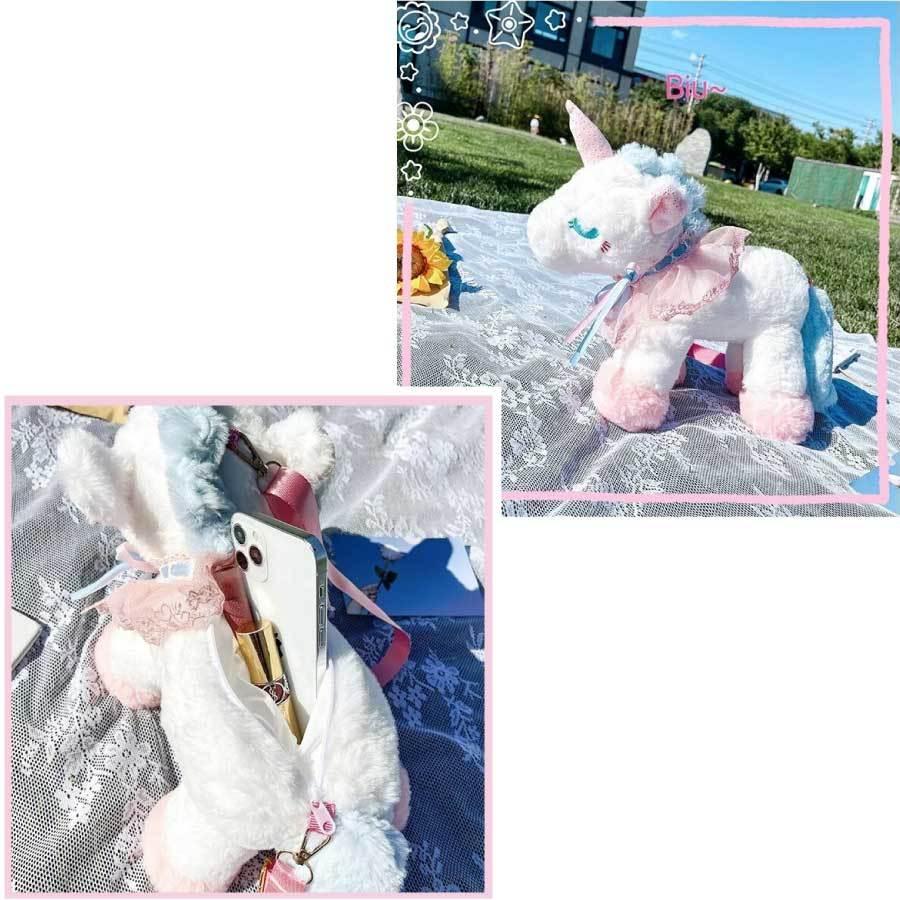 ユニコーン リュック ボディバッグ ぬいぐるみ かわいい 保育園 幼稚園