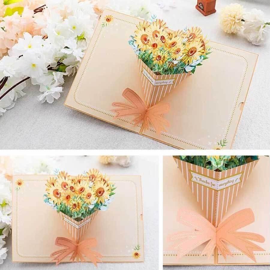 立体 バースデーカード 花 グリーティングカード 母の日 3dポップアップカード 誕生日 メッセージカード 結婚 出産 感謝 カード メール便 送料無料 |  | 05