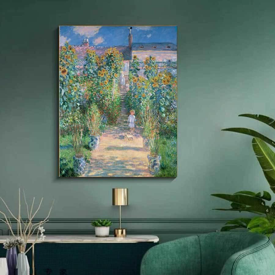 クロード モネ ヴェトゥイユのモネの庭 パネル 40cm×50cm 名画