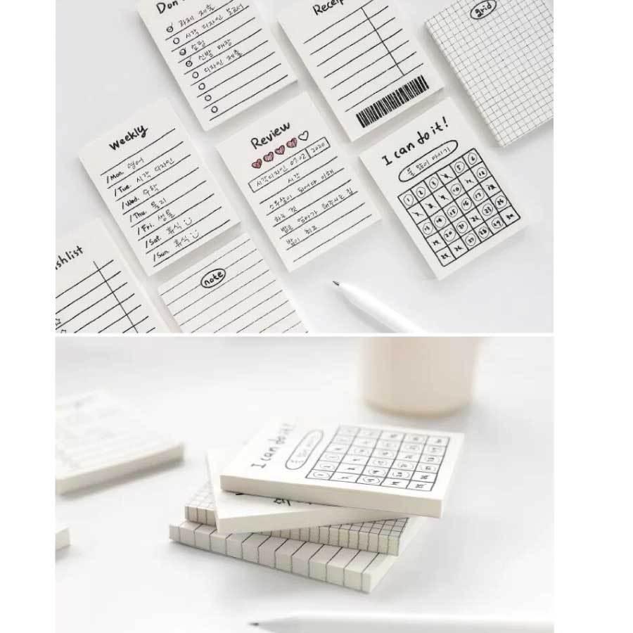 レトロ メモ帳、便箋、付箋、文房具 まとめ売り 大量 付箋 メモ おもしろ 50枚 8冊セット 400枚 粘着性ない メモ帳 仕事