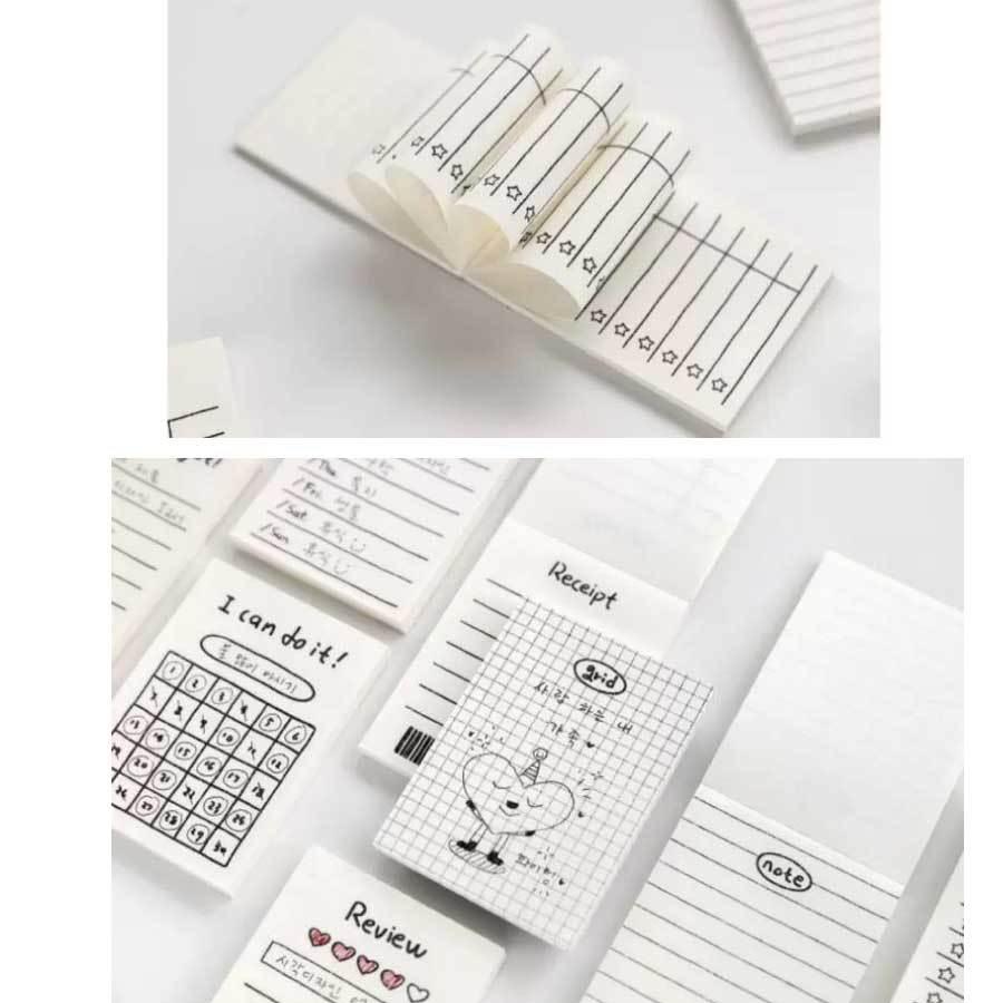 付箋 メモ おもしろ 50枚 8冊セット 400枚 粘着性ない メモ帳 仕事