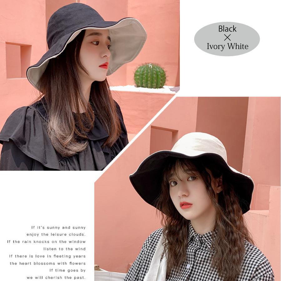 帽子 ハット 紐つき リバーシブル UVカット 脱げにくい 大きめ 紫外線対策 レディース クリックポスト 送料無料 |  | 08
