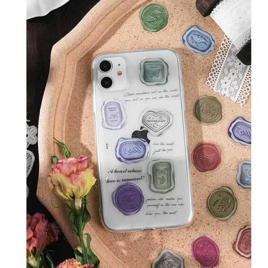 40枚 シール シーリング ワックス スタンプ風 ろう 封蝋 ラッピング