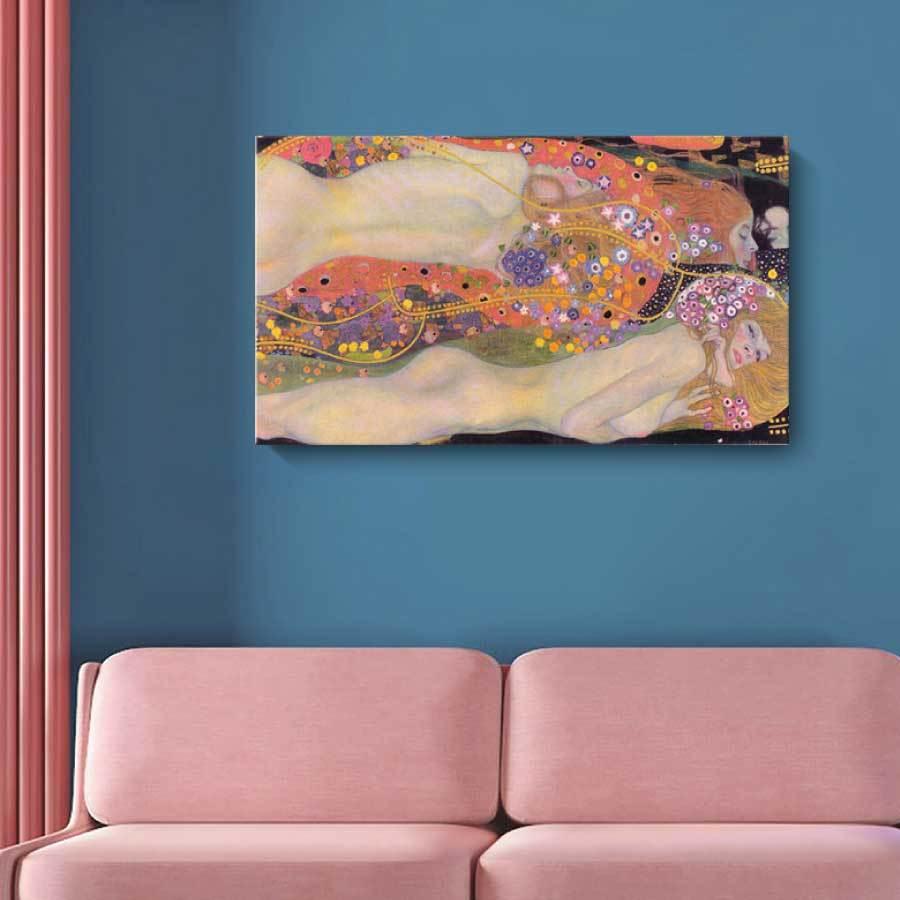 グスタフ クリムト 水蛇II 名画 70cm×40cm インテリア 装飾