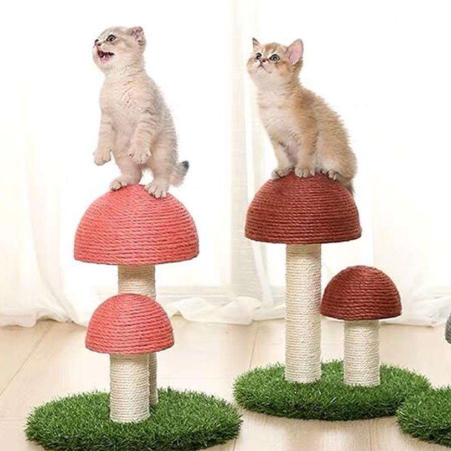 猫用爪とぎタワー きのこ キノコ キャットタワー インテリア 爪とぎ