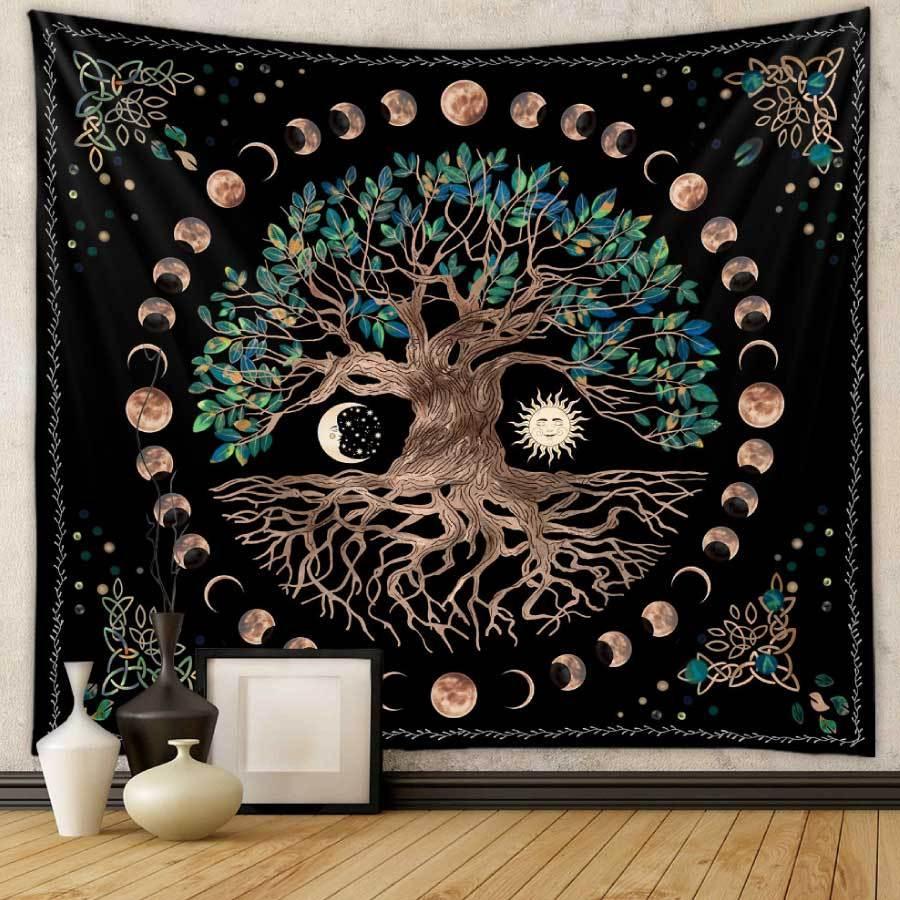 タペストリー モダン 装飾布 ボヘミアン 大判 150x130cm インテリア