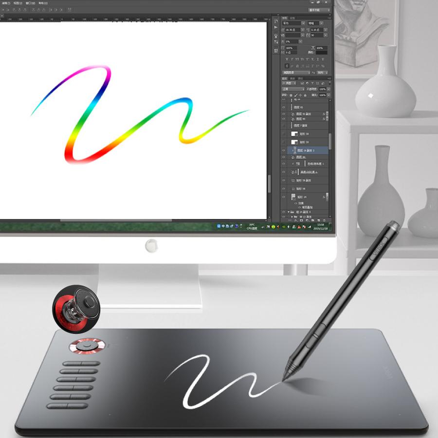 ペンタブレット タブレット デジタル イラスト 充電不要ペン ペンタブ Windows10 8 7 Mac 送料無料 Yk92 Staraba 通販 Yahoo ショッピング