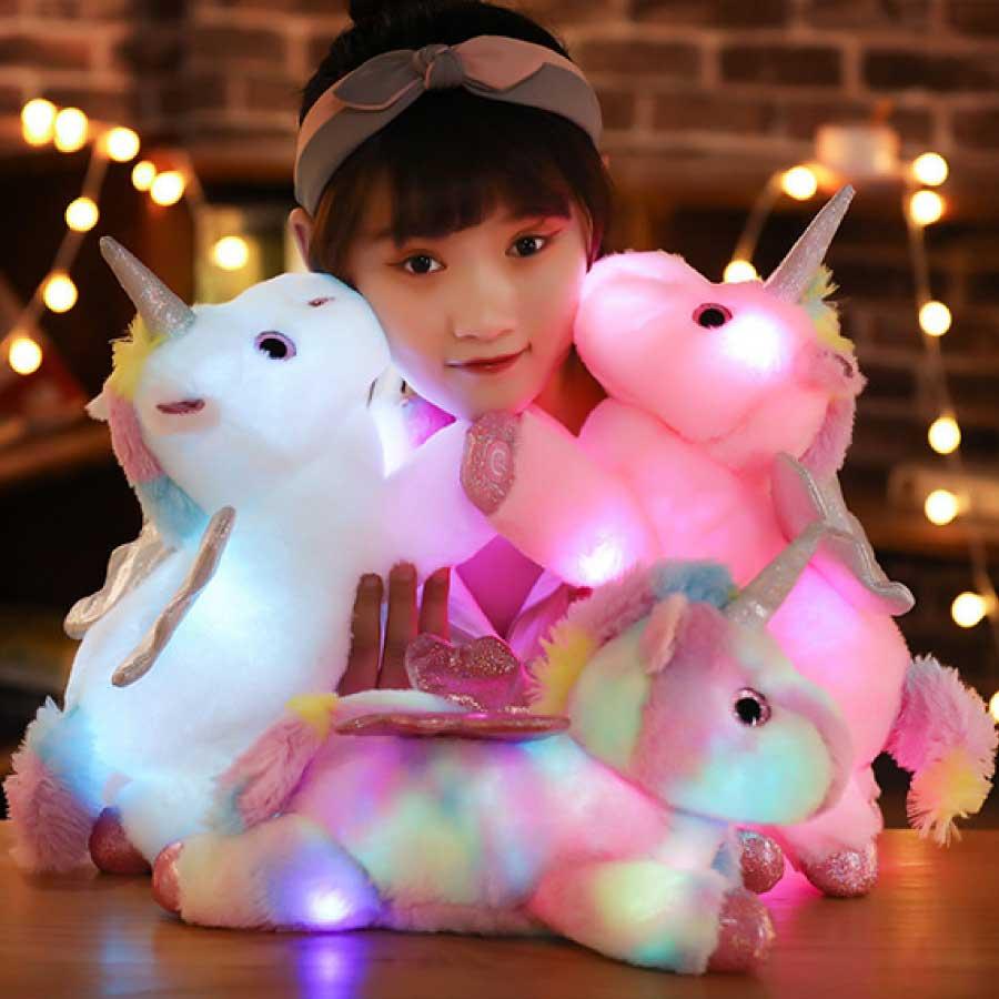 光る ぬいぐるみ ユニコーン ソフトぬいぐるみ LED ナイトライト