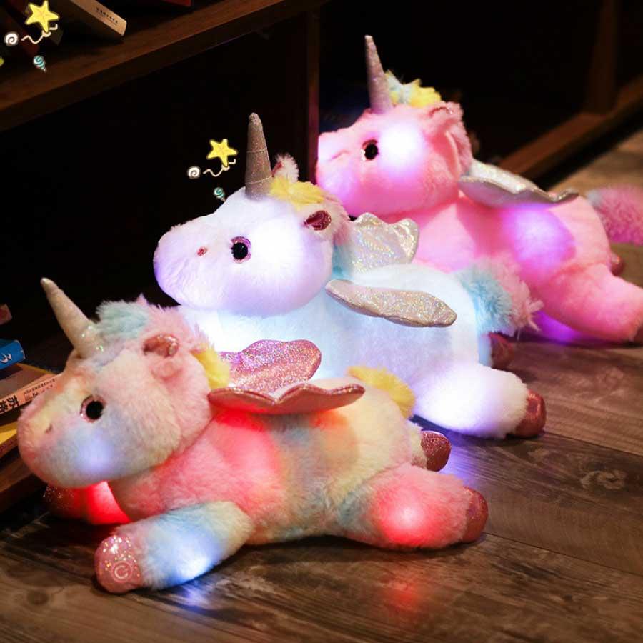 光る ぬいぐるみ ユニコーン ソフトぬいぐるみ LED ナイトライト