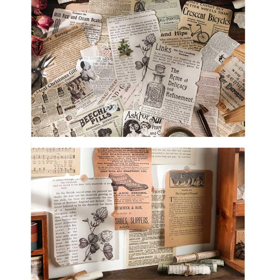 25枚入り コラージュ 手帳素材 ペーパー 素材紙 手帳 デザインペーパー