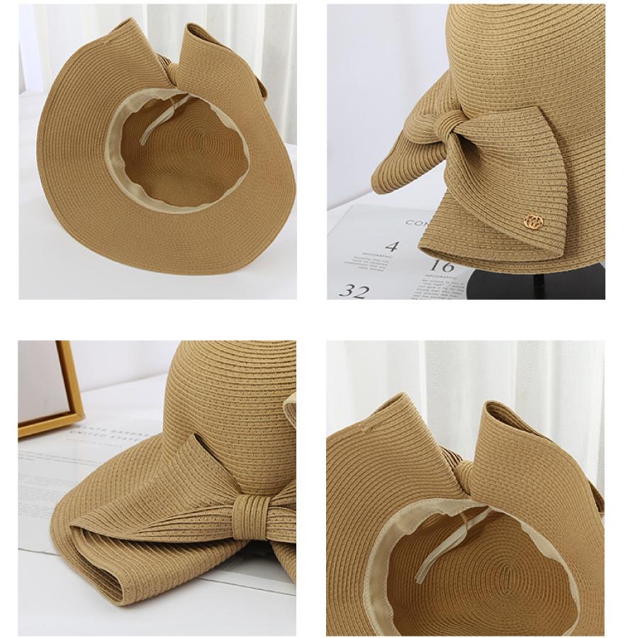 リボン 帽子 バックスタイル おしゃれ アクセント 紫外線対策 UVカット 日差し対策 涼しく ツバ広 レディースファッション 小物  送料無料 |  | 06