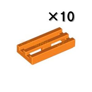 レゴ LEGO パーツ ばら売り #2412b タイル1×2(グリル)：オレンジ(10個セット)｜starbrick37-lego