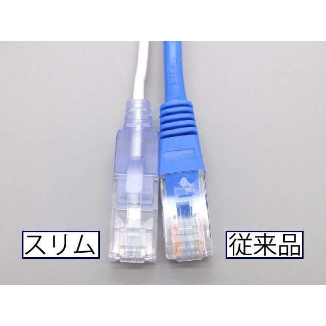 ゆうパケット便送料無料 スリム 極細径 細い 3.1mm LANケーブル10m cat6 ストレート結線 C6SUP100WB 【在庫品】｜starcable｜03