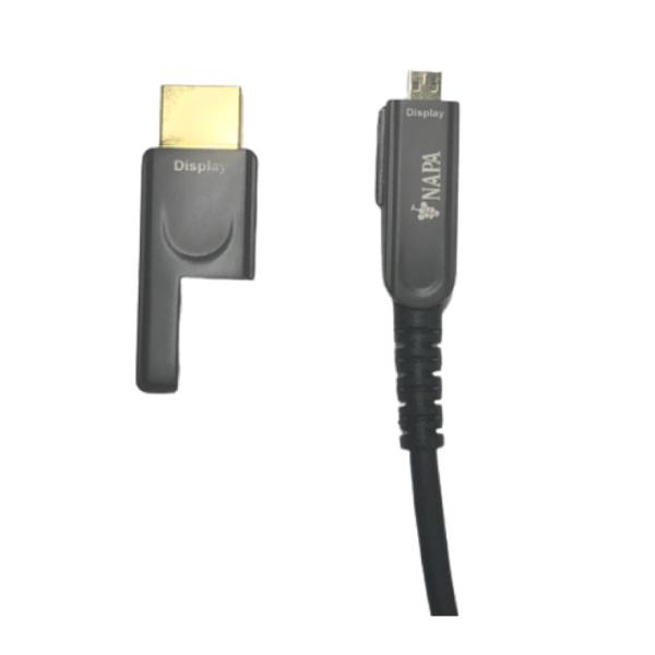 HDMI 15m 4K@60対応 アクティブオプティカルケーブル コネクター片側