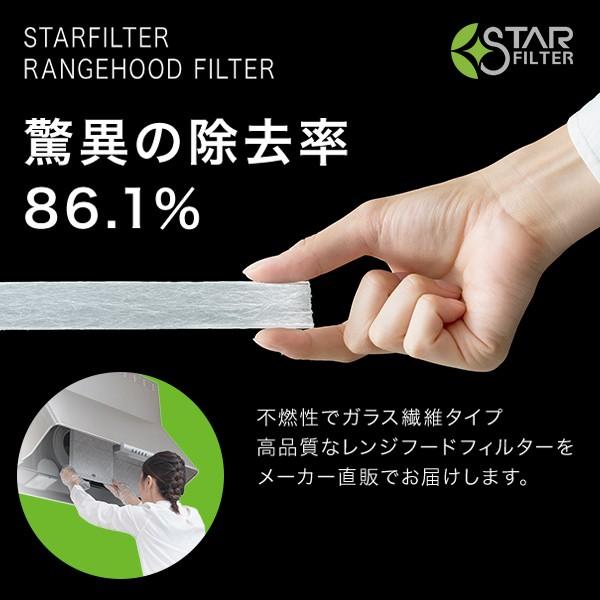 スターフィルター レンジフードフィルター 換気扇フィルター 交換用 6枚 厚手 通気性が良く長持ち 297x340mm枠用 不燃性のガラス繊維タイプ 期間限定お試し価格 除去率86 1