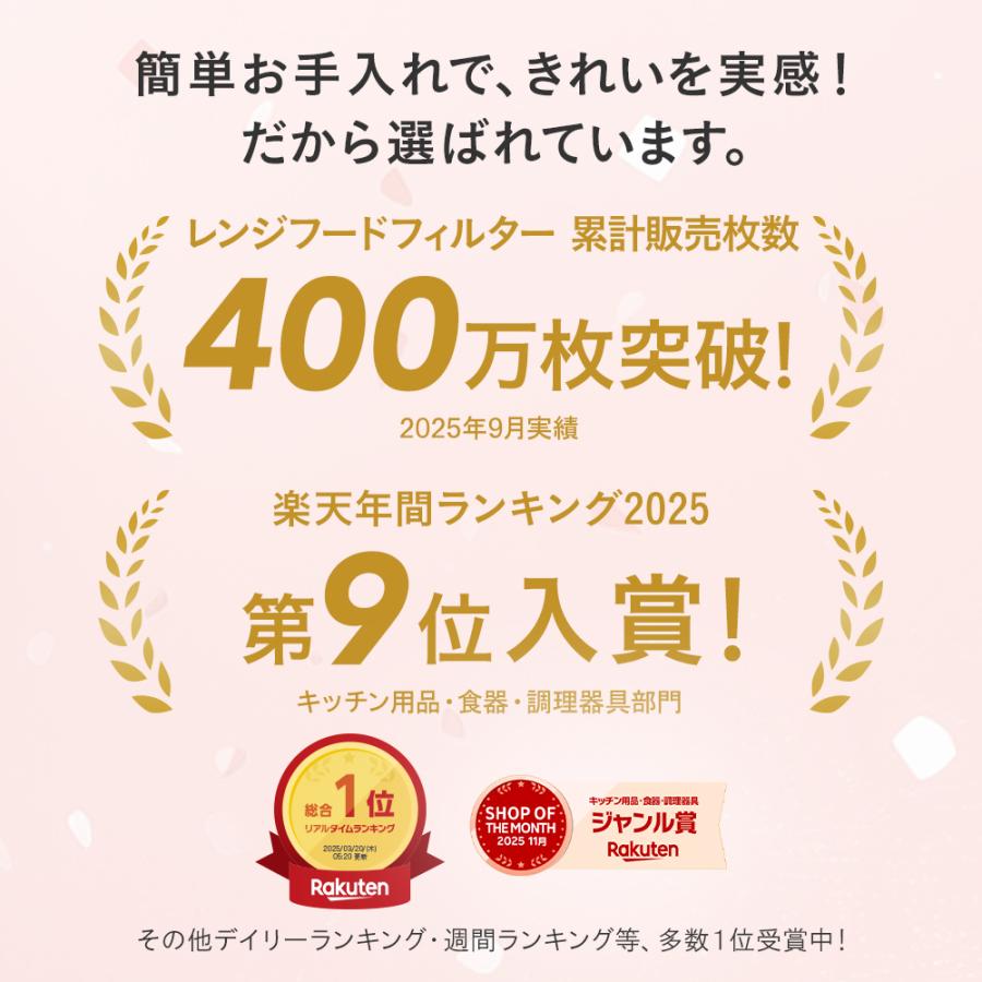 換気扇フィルター スターフィルター レンジフードフィルター スターターセット  枠1枚+フィルター2枚 通気性良く長持ち 不燃 厚手 ガラス繊維 | スターフィルター | 02