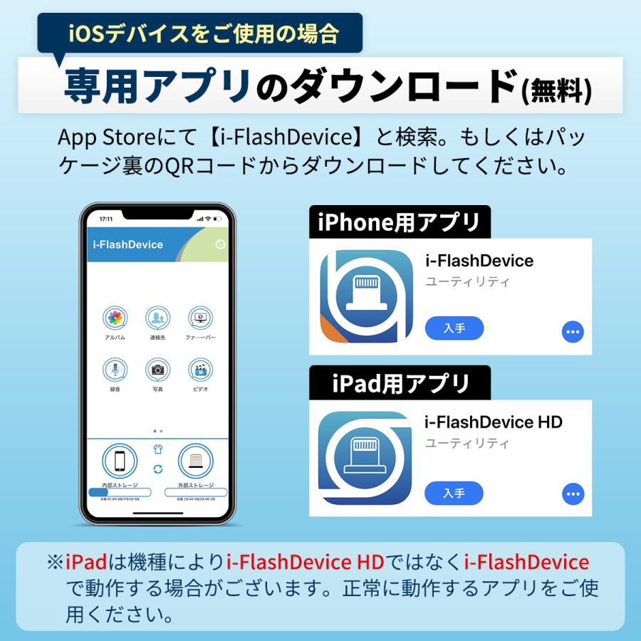 スマホ SDカードリーダー USBメモリ バックアップ iPhone Android iPad PC データ転送 SDカード 128GBセット｜starfocus｜13