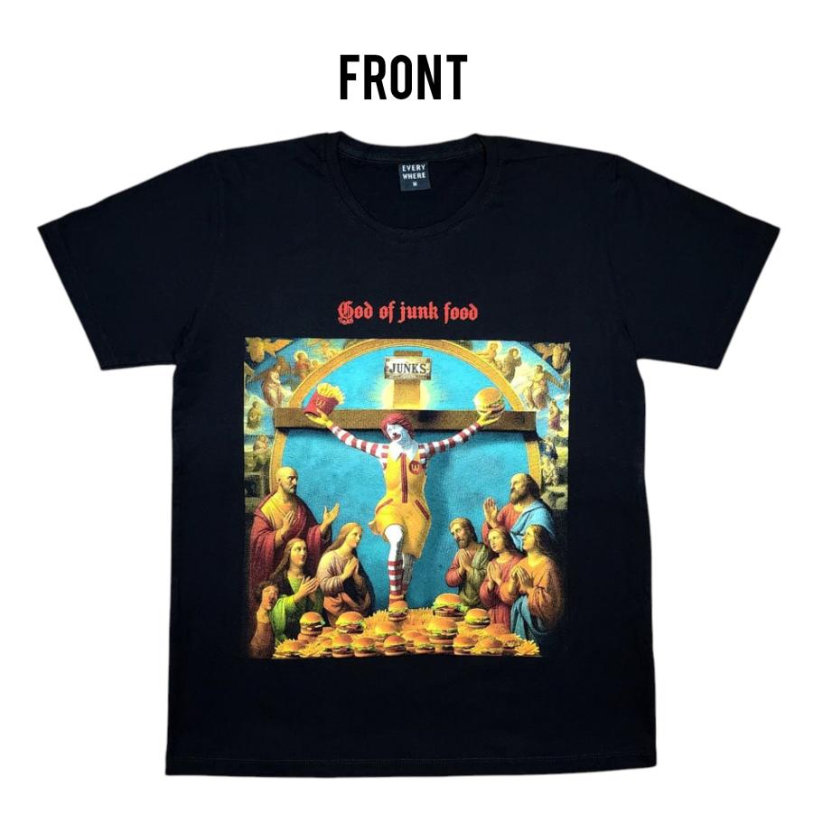 ゴッドオブジャンクフード パロディTシャツ 面白Tシャツ マック風 