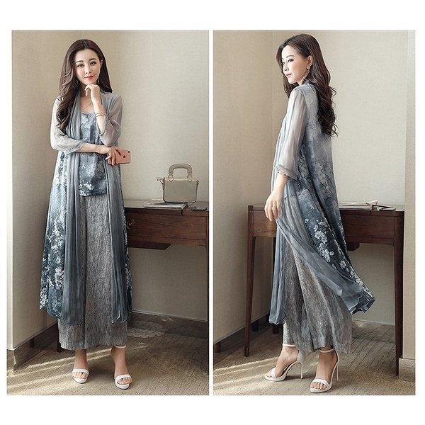 完売 パンツドレス スーツセット ロングドレス ロングワンピース リゾート レディース 大きいサイズ 結婚式 パーティー 母親 夏 きれいめ グレー A Star Group Store 通販 Yahoo ショッピング 楽天1位 Www Ladislexia Net