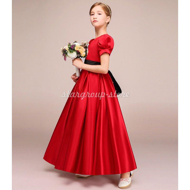 子どもロングドレス 演奏会 発表会 フォーマル 結婚式 フィッシュテールドレス キッズドレス ジュニアドレス ピアノ 七五三 コンクール |  | 02