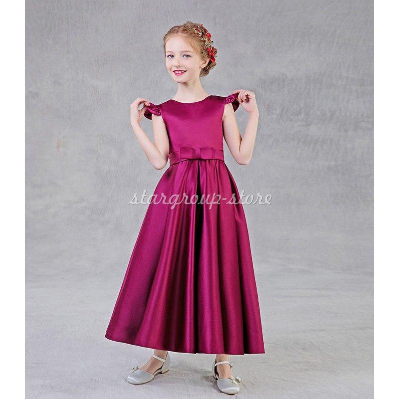 子どもロングドレス 演奏会 発表会 フォーマル 結婚式 フィッシュテールドレス キッズドレス ジュニアドレス ピアノ 七五三 コンクール |  | 02