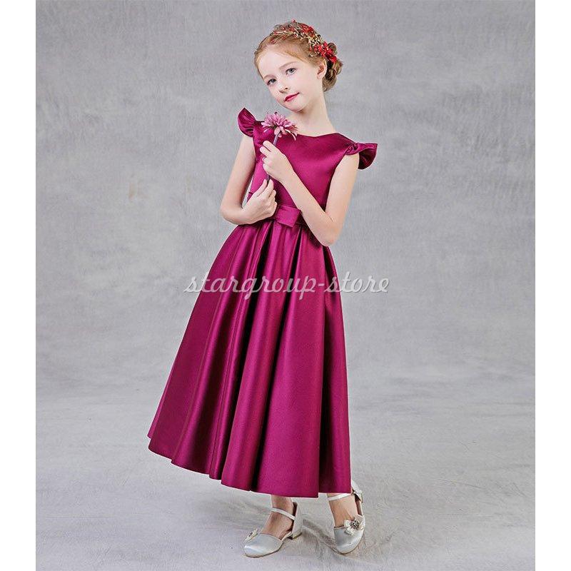 子どもロングドレス 演奏会 発表会 フォーマル 結婚式 フィッシュテールドレス キッズドレス ジュニアドレス ピアノ 七五三 コンクール |  | 04