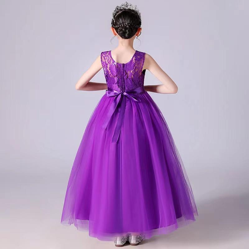 子供ドレス ロング ピアノ発表会 キッズドレス ドレス 子供ドレス ワンピース フォーマル ノースリーブ 160 150 140 130 120 110 即納 送料無料 |  | 02