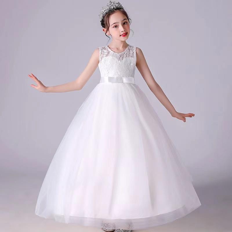 子供ドレス ロング ピアノ発表会 キッズドレス ドレス 子供ドレス ワンピース フォーマル ノースリーブ 160 150 140 130 120 110 即納 送料無料 |  | 03