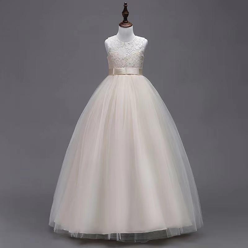 子供ドレス ロング ピアノ発表会 キッズドレス ドレス 子供ドレス ワンピース フォーマル ノースリーブ 160 150 140 130 120 110 即納 送料無料 |  | 04