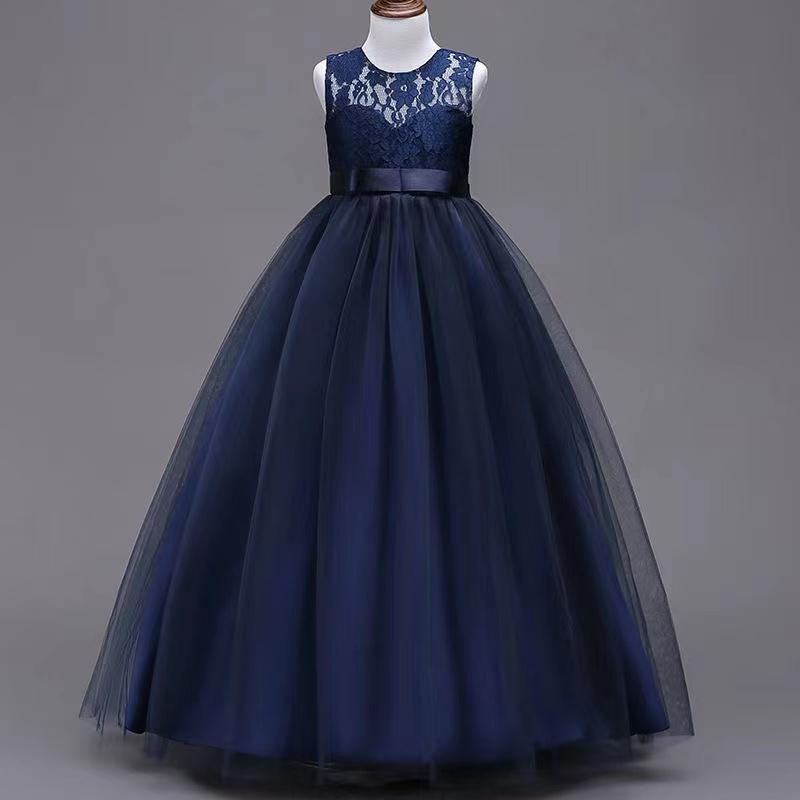 子供ドレス ロング ピアノ発表会 キッズドレス ドレス 子供ドレス ワンピース フォーマル ノースリーブ 160 150 140 130 120 110 即納 送料無料 |  | 05