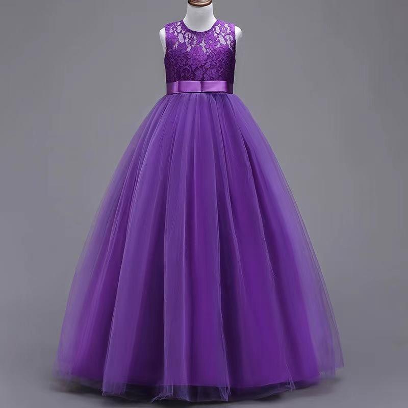 子供ドレス ロング ピアノ発表会 キッズドレス ドレス 子供ドレス ワンピース フォーマル ノースリーブ 160 150 140 130 120 110 即納 送料無料 |  | 06