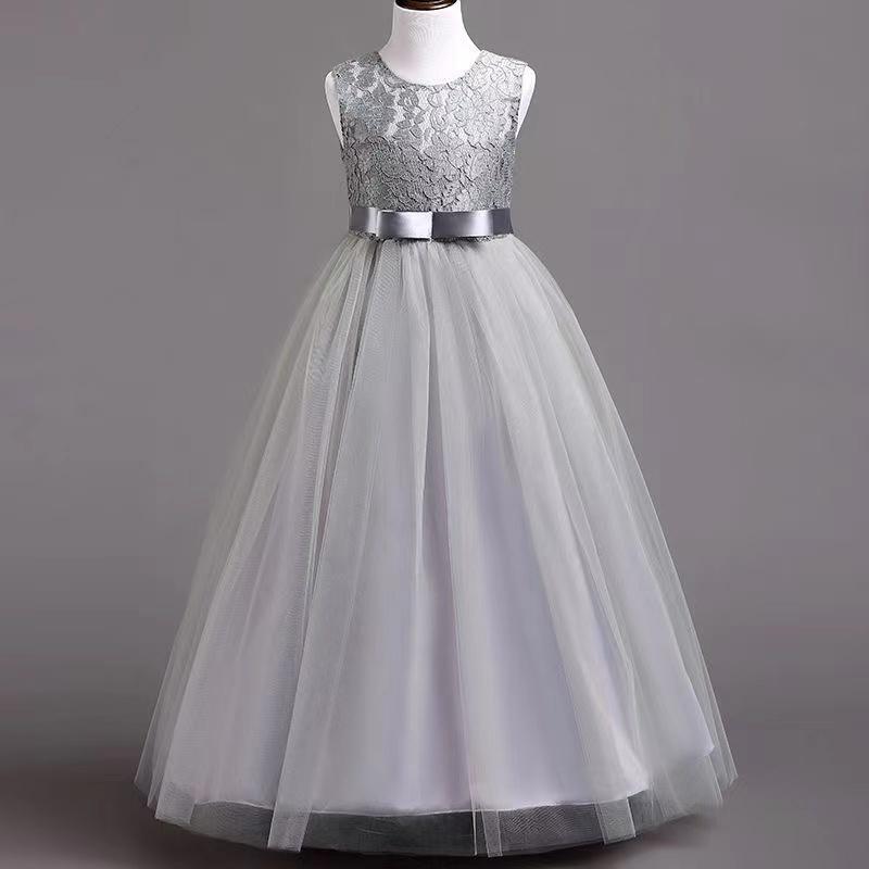 子供ドレス ロング ピアノ発表会 キッズドレス ドレス 子供ドレス ワンピース フォーマル ノースリーブ 160 150 140 130 120 110 即納 送料無料 |  | 08