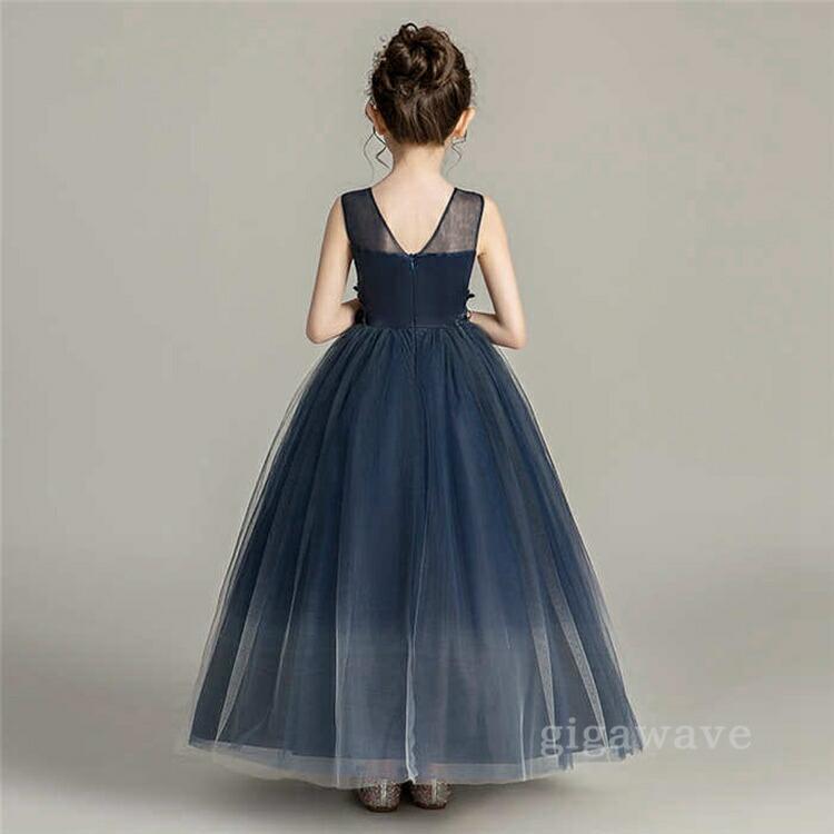 子供ドレス 女の子 チュール ワンピース ロング 子ども ドレス 1 130 140 150 160 170 フォーマル 七五三 ピアノ発表会 |  | 02
